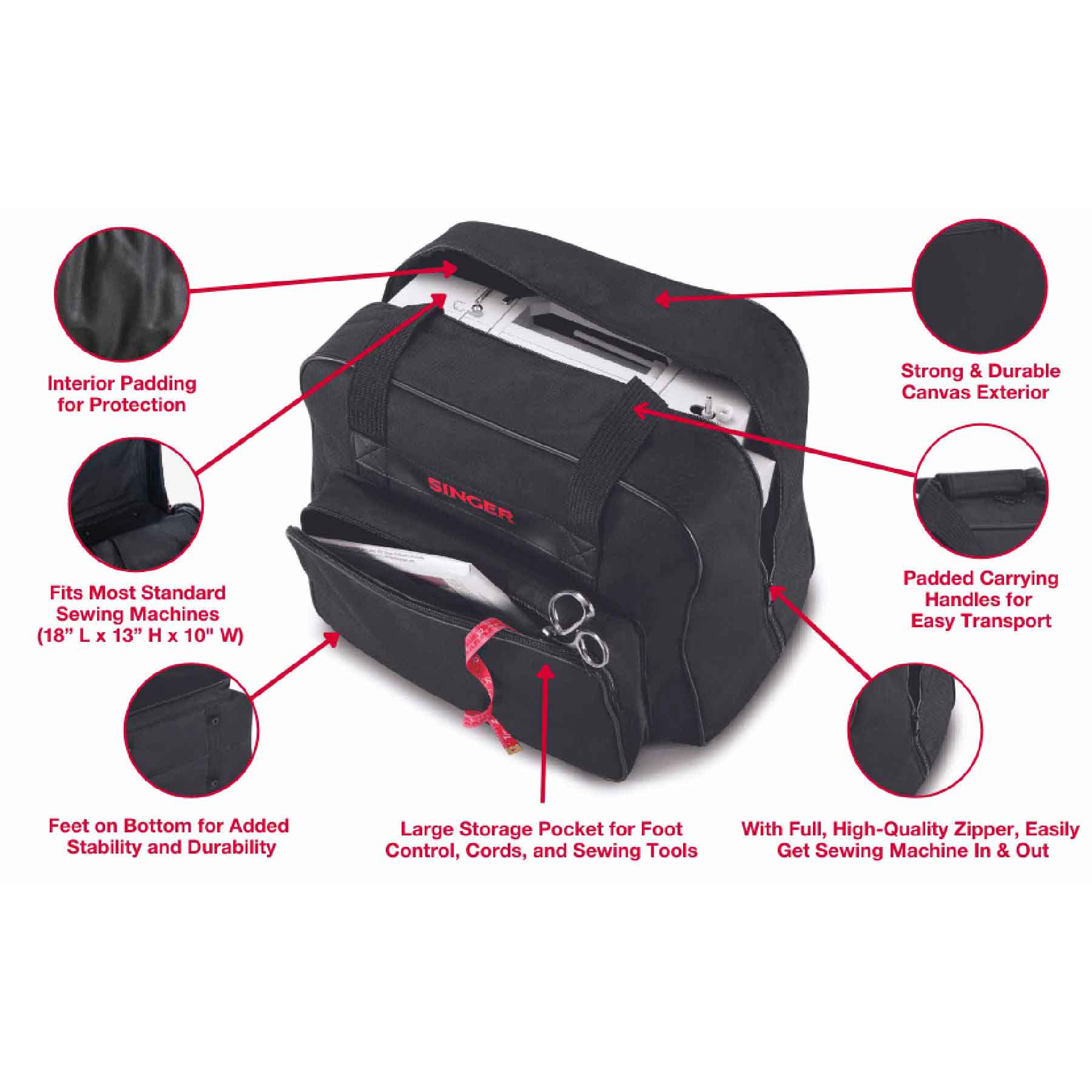 SINGER® Universal Canvas Bag - Black - Image 3